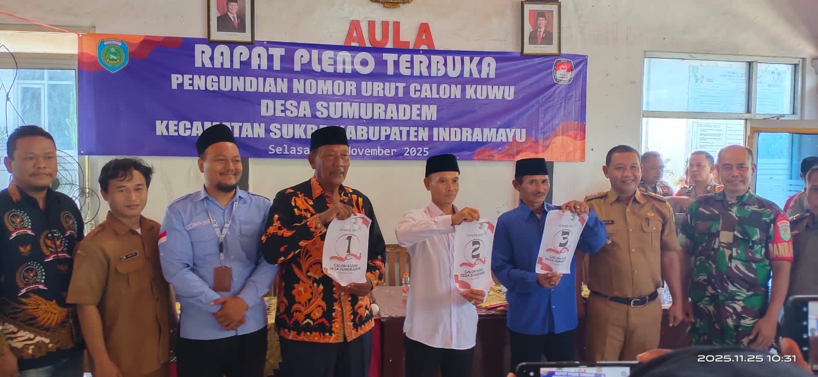 Pengumuman 3 Calon Kuwu Desa Sumuradem